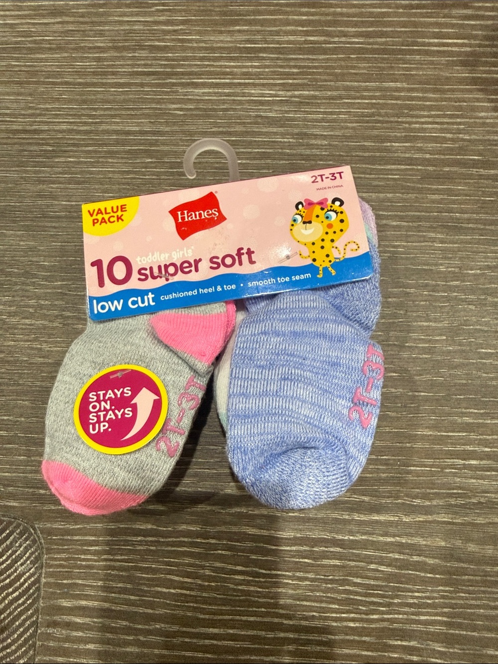 NWT size 2T-3T Hanes Toddler Girls Low Cut Socks 10 pairs